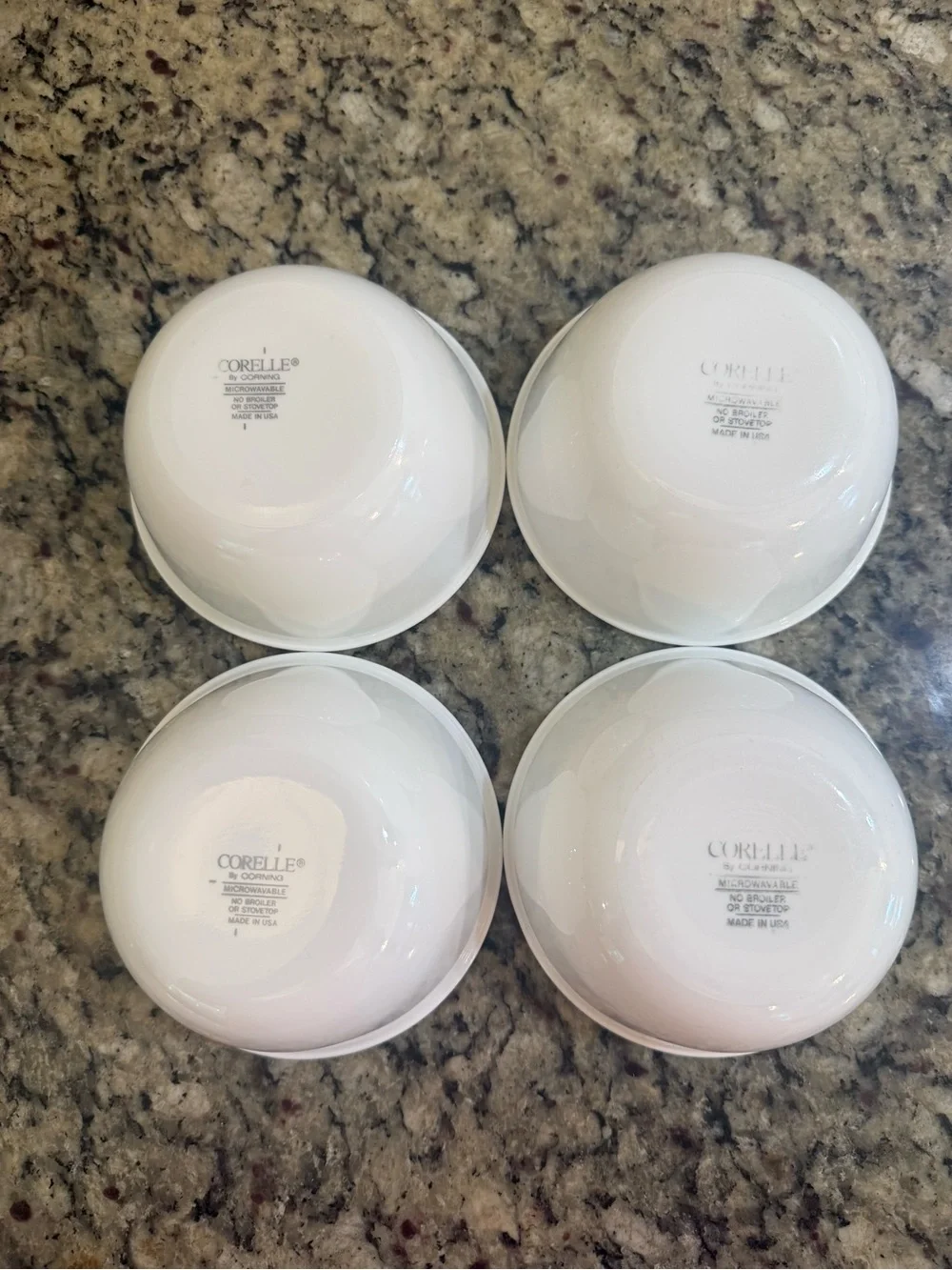 Corelle Winter Frost White Plain White Soup Cereal Bowls - Set of 4